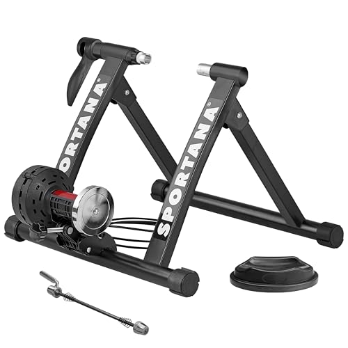 SPORTANA® Home Trainer vélo Max. 150kg entraîneur vélo Noir Pliable