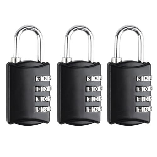 3 pcs Serrure à Combinaison, Cadenas à Code Numérique Métallique
