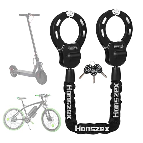 Honszex Antivol Velo, Antivol Trotinette Electrique, Robuste Antivol Chaine Velo