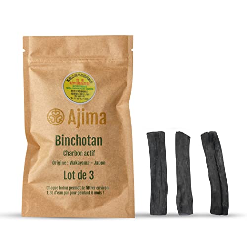 Ajima Binchotan Charbon Actif Eau - Baton de Charbon Bio