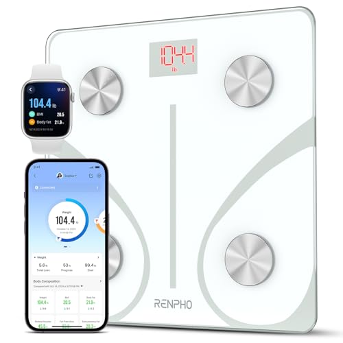 RENPHO Pèse Personne Impédancemètre, Balance Connectée Bluetooth Électronique Digital Balance,