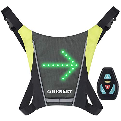 shenkey Gilet de Cyclisme réfléchissant à LED avec indicateur de