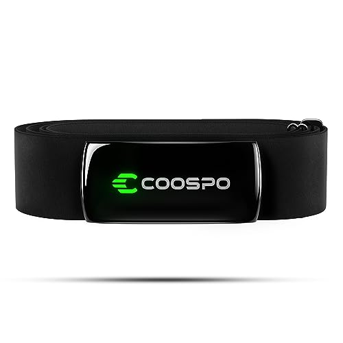 COOSPO Cardiofrequencemetre H9Z Rechargeable, Bluetooth 5.0 Ant+ Fitness Tracker HRM