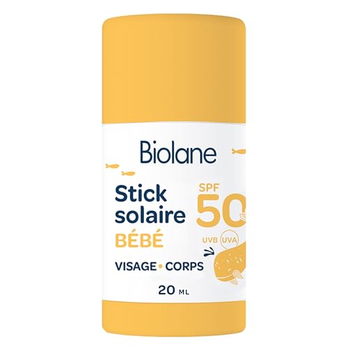 BIOLANE - Stick Solaire Bébé SPF 50 - Protection Visage