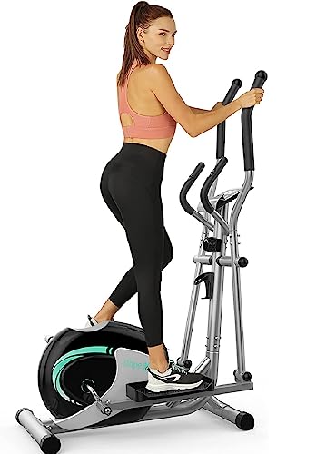 Dripex Elliptique Fitness Stepper d'Appartement Crosstrainer avec écran LCD Multifonction