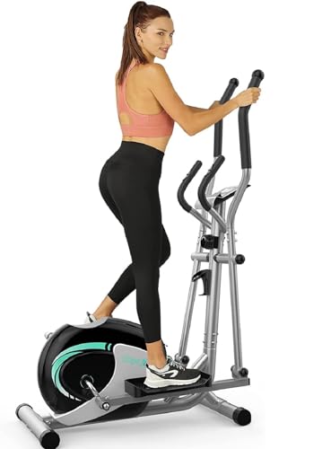 Dripex Elliptique Fitness Stepper d'Appartement Crosstrainer avec écran LCD Multifonction