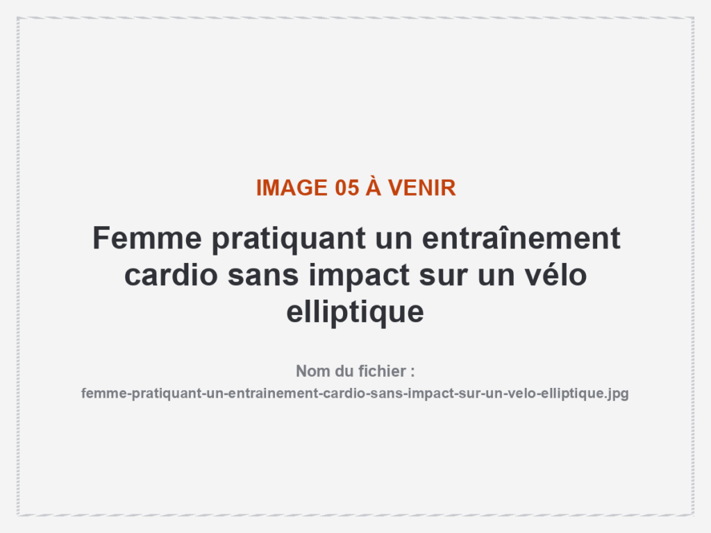 Femme pratiquant un entraînement cardio sans impact sur un vélo elliptique