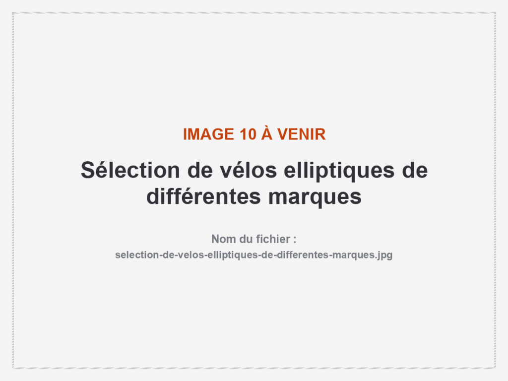 Sélection de vélos elliptiques de différentes marques