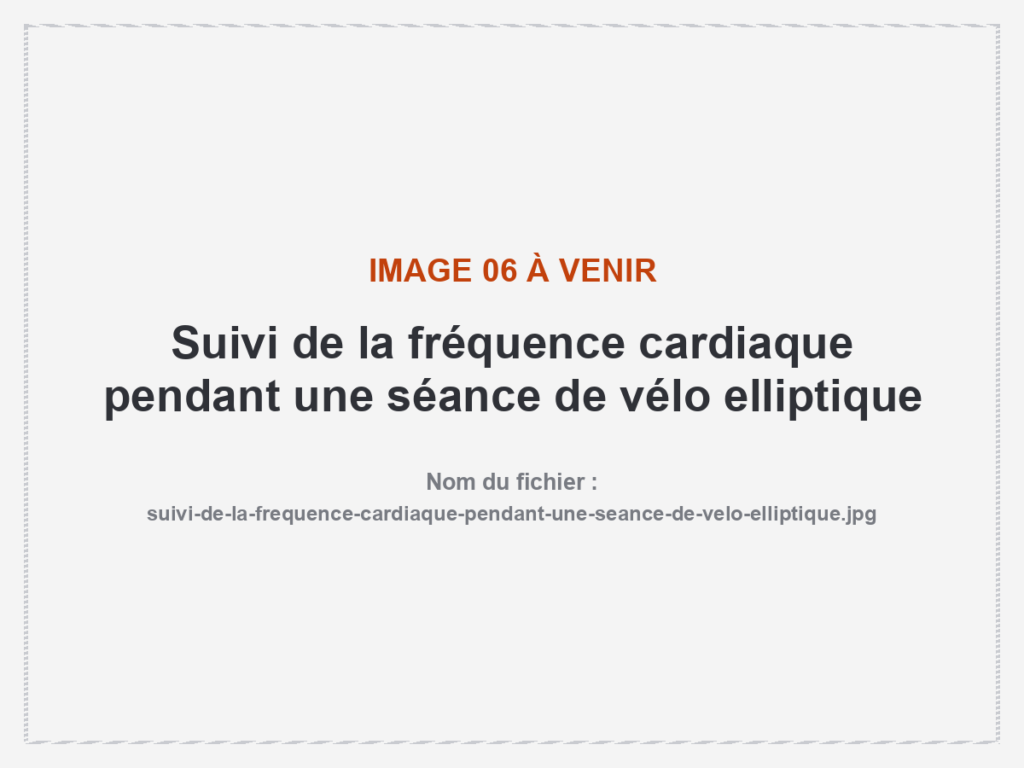 Suivi de la fréquence cardiaque pendant une séance de vélo elliptique