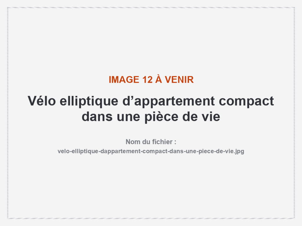 Vélo elliptique d’appartement compact dans une pièce de vie