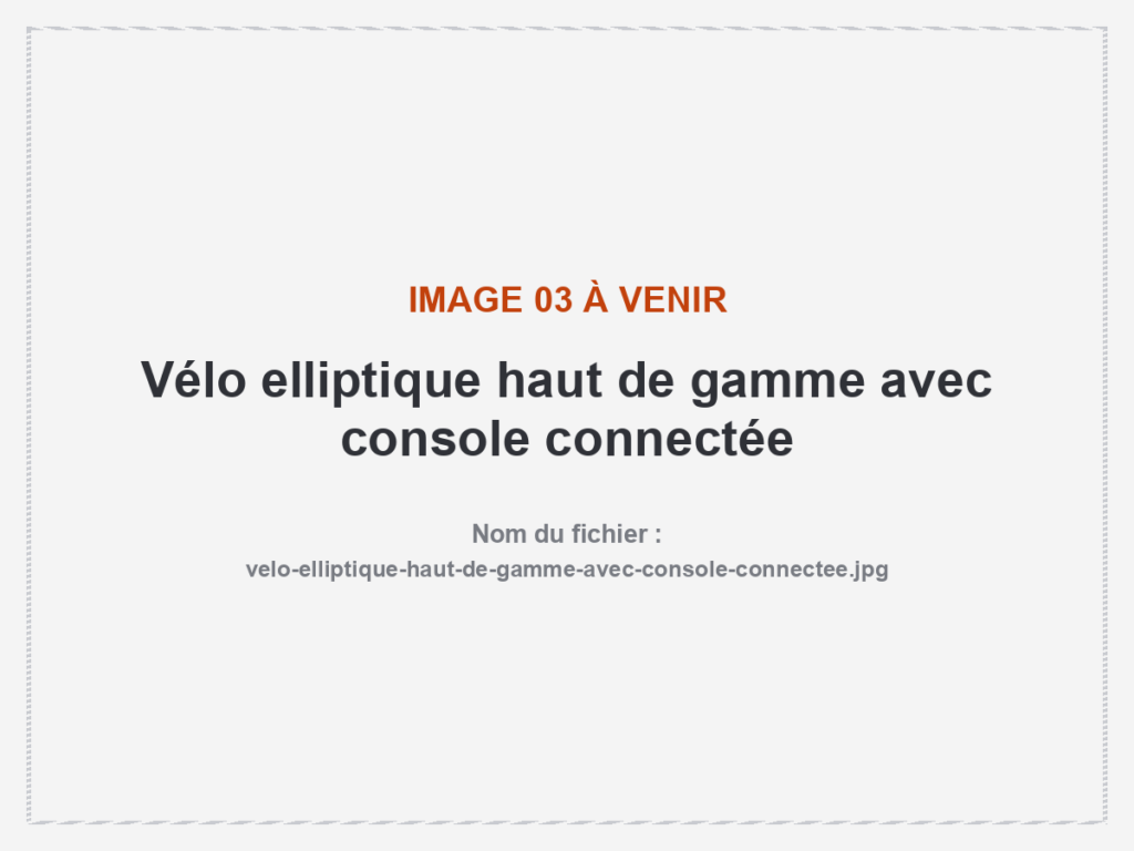 Vélo elliptique haut de gamme avec console connectée