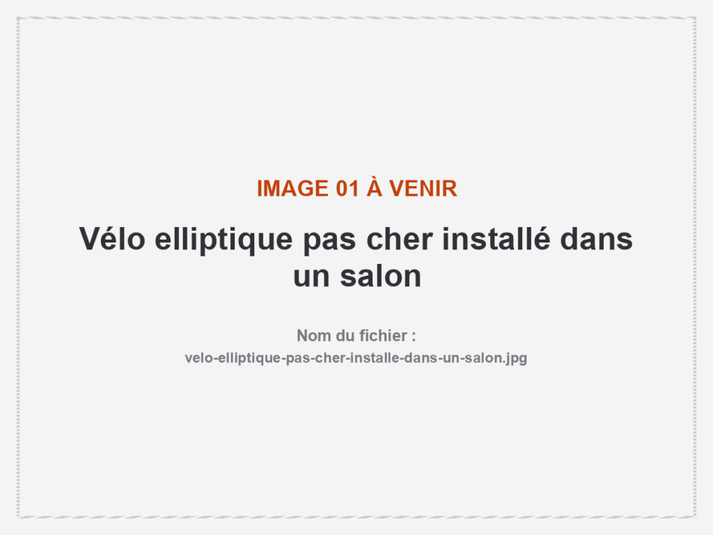 Vélo elliptique pas cher installé dans un salon