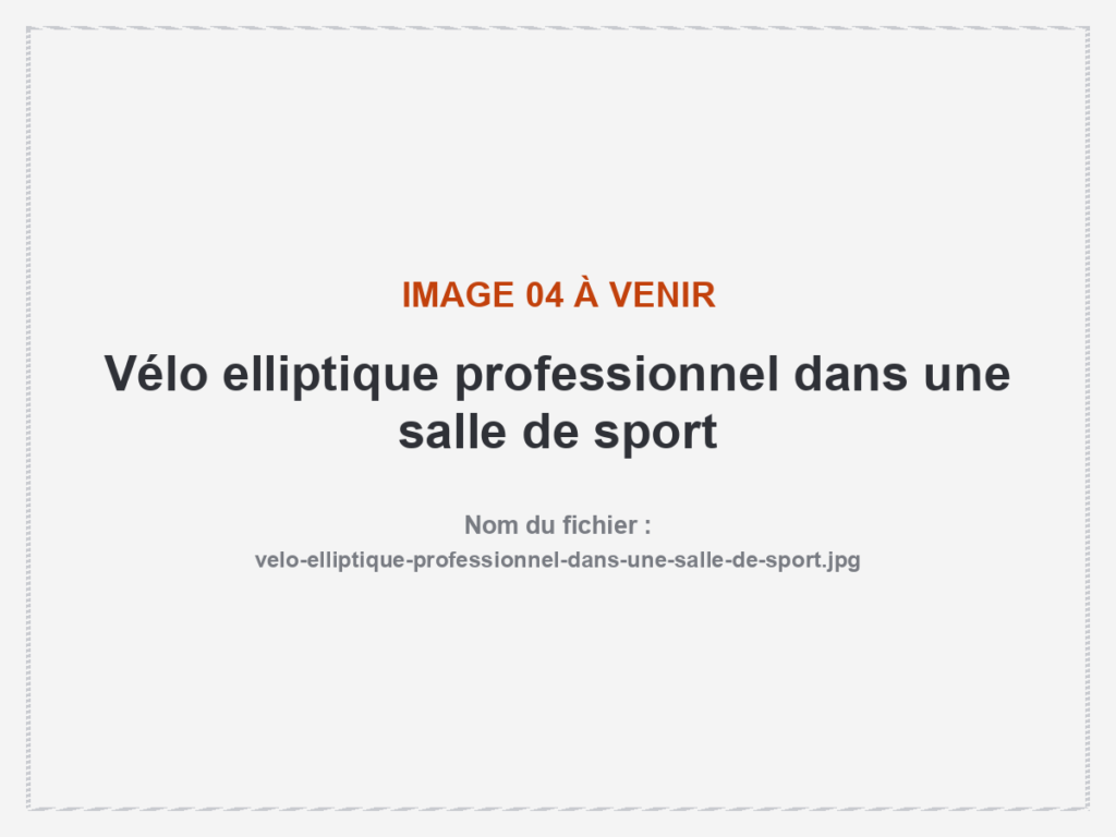 Vélo elliptique professionnel dans une salle de sport