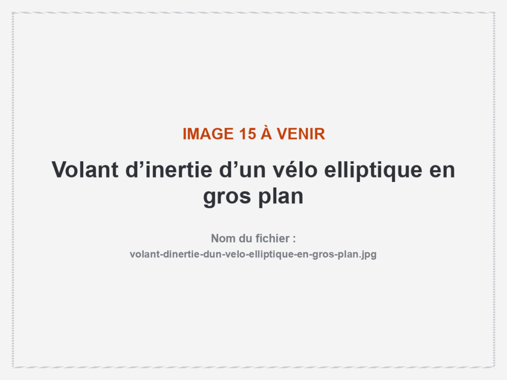 Volant d’inertie d’un vélo elliptique en gros plan